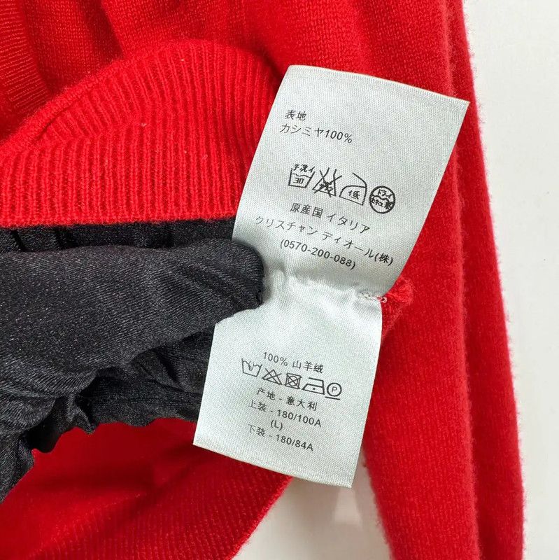 Dior Dior Red Cashmere Women’s Sweater 0089 Size L / US 10 / IT 46 - 6 Thumbnail