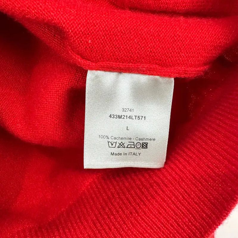 Dior Dior Red Cashmere Women’s Sweater 0089 Size L / US 10 / IT 46 - 5 Thumbnail