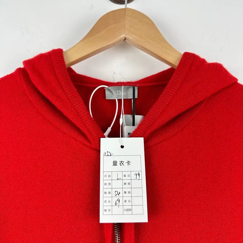 Dior Dior Red Cashmere Women’s Sweater 0089 Size L / US 10 / IT 46 - 3 Thumbnail
