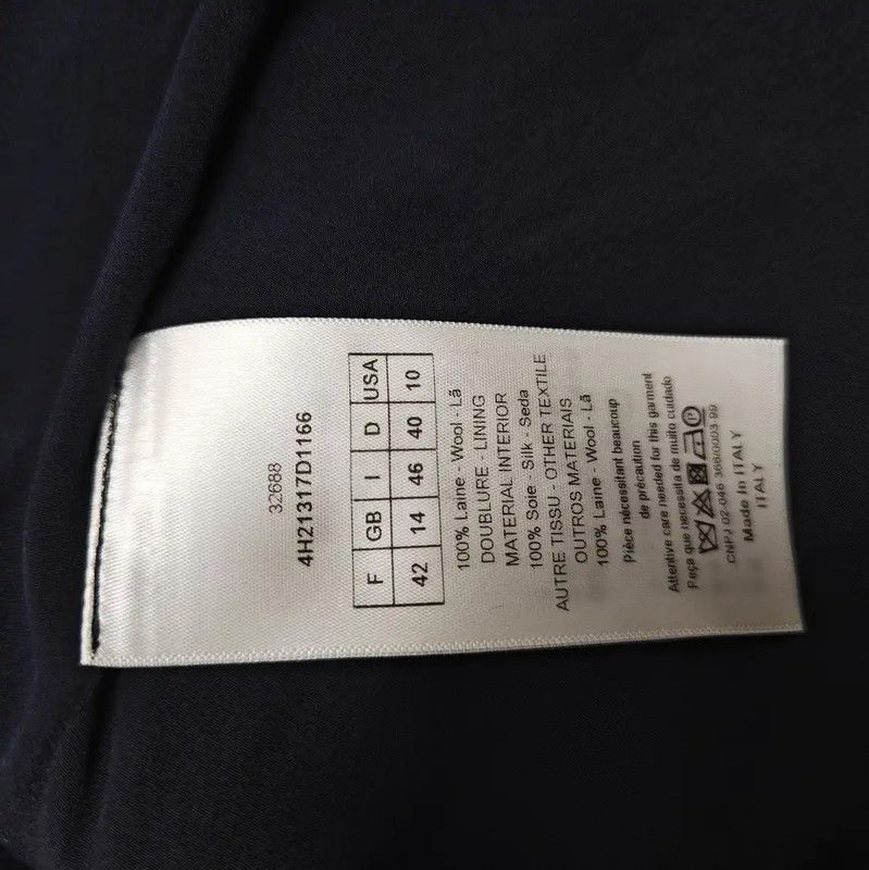 Dior Dior Black Wool Flared Skirt for Women 0089 Size 23" - 7 Thumbnail