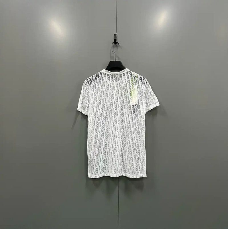 Dior Dior Summer White Cotton Logo Short Sleeve Tee 0089 Size XS / US 0-2 / IT 36-38 - 3 Thumbnail