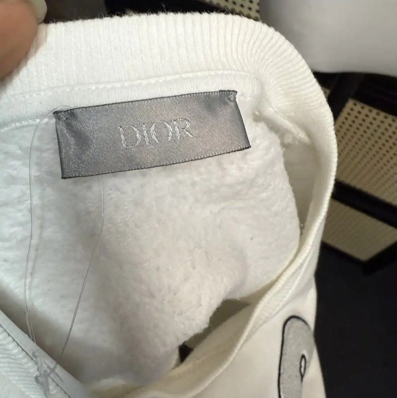 Dior Dior White Cotton Women's Sweatshirt 0089 Size XS / US 0-2 / IT 36-38 - 3 Thumbnail