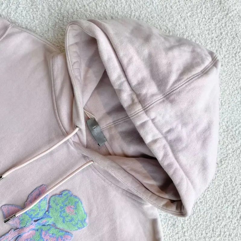 Dior Dior Pink Cotton Hoodie for Women 0089 Size XS / US 0-2 / IT 36-38 - 3 Thumbnail