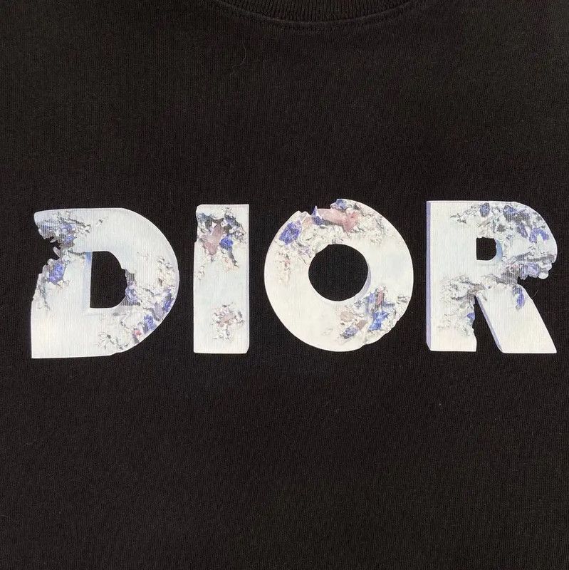 Dior Dior Women's Black Cotton T-Shirt 0089 Size L / US 10 / IT 46 - 2 Thumbnail