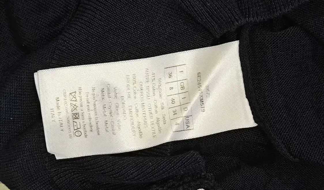 Dior Dior Spring Autumn Navy Cotton Short Sleeve Top 0089 Size XS / US 0-2 / IT 36-38 - 4 Thumbnail