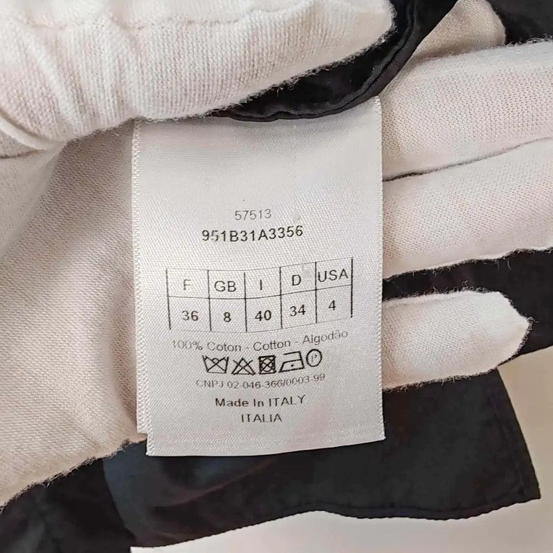 Dior Dior Black Cotton Women's Shirt 0089 Size M / US 6-8 / IT 42-44 - 4 Thumbnail