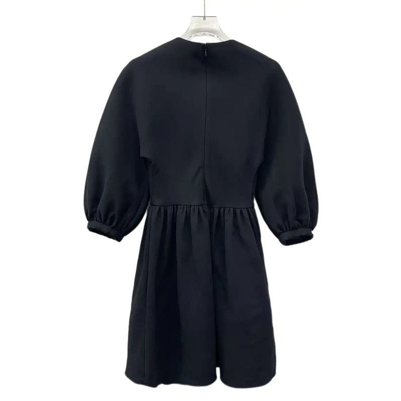 Dior Dior Black Wool Dress for Women 0089 Size XXS / US 00 / IT 34 - 2 Thumbnail