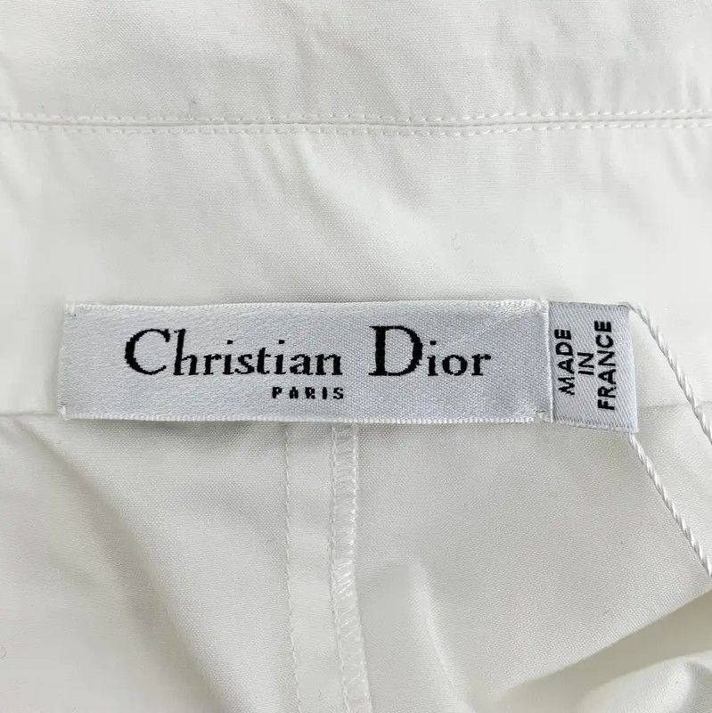 Dior Dior White Cotton Women's Dress 0089 Size XXS / US 00 / IT 34 - 5 Thumbnail