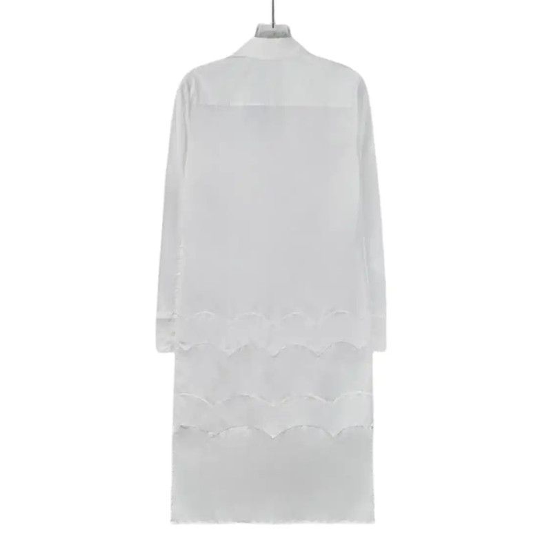 Dior Dior White Cotton XS Women's Dress 0089 Size XS / US 0-2 / IT 36-38 - 2 Thumbnail