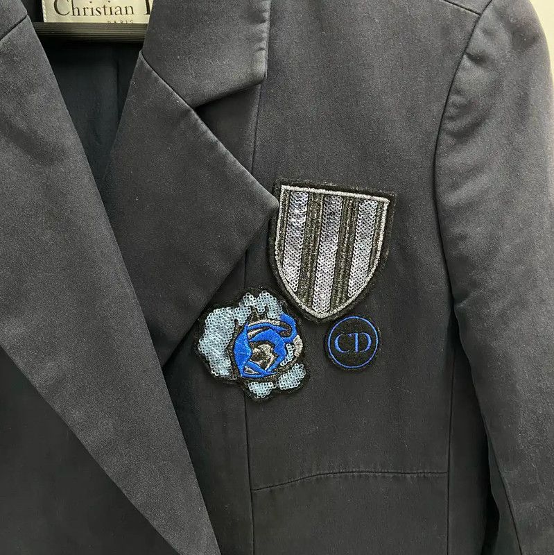 Dior Dior Navy Blue Cotton Women's Jacket 0089 Size M / US 6-8 / IT 42-44 - 6 Thumbnail