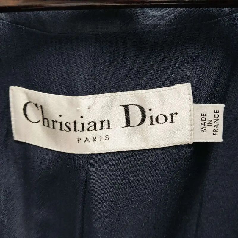 Dior Dior Navy Blue Cotton Women's Jacket 0089 Size M / US 6-8 / IT 42-44 - 3 Thumbnail