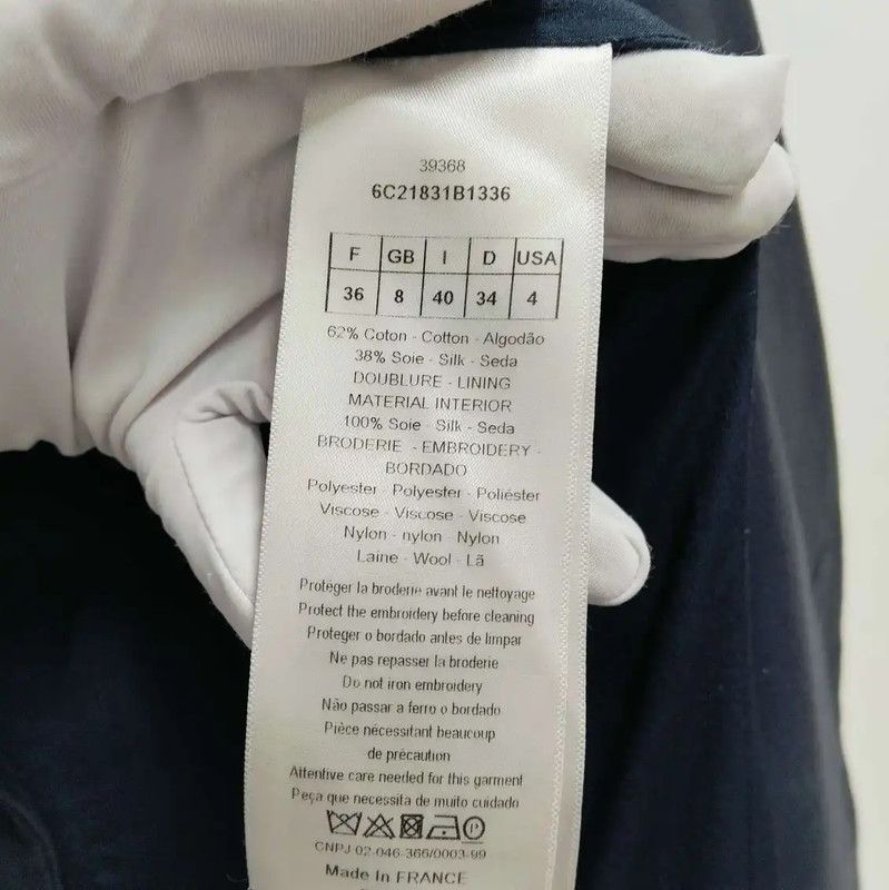 Dior Dior Navy Blue Cotton Women's Jacket 0089 Size M / US 6-8 / IT 42-44 - 4 Thumbnail