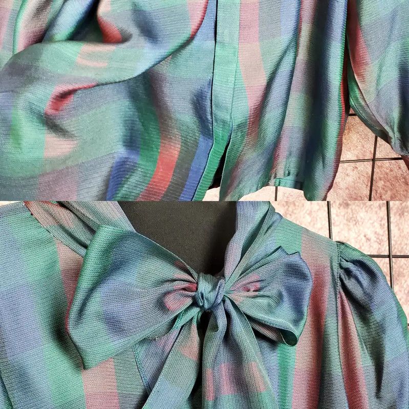 Dior Dior Green Silk Checkered Long Sleeve Shirt 0089 Size M / US 6-8 / IT 42-44 - 4 Thumbnail