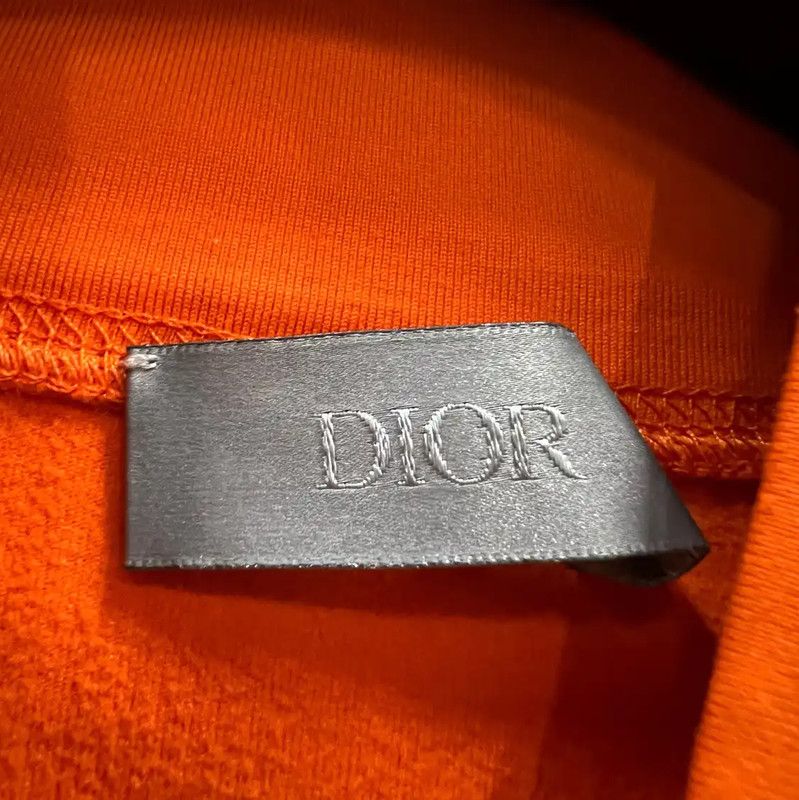 Dior Dior Orange Cotton Long Sleeve T-Shirt 0089 Size L / US 10 / IT 46 - 2 Thumbnail