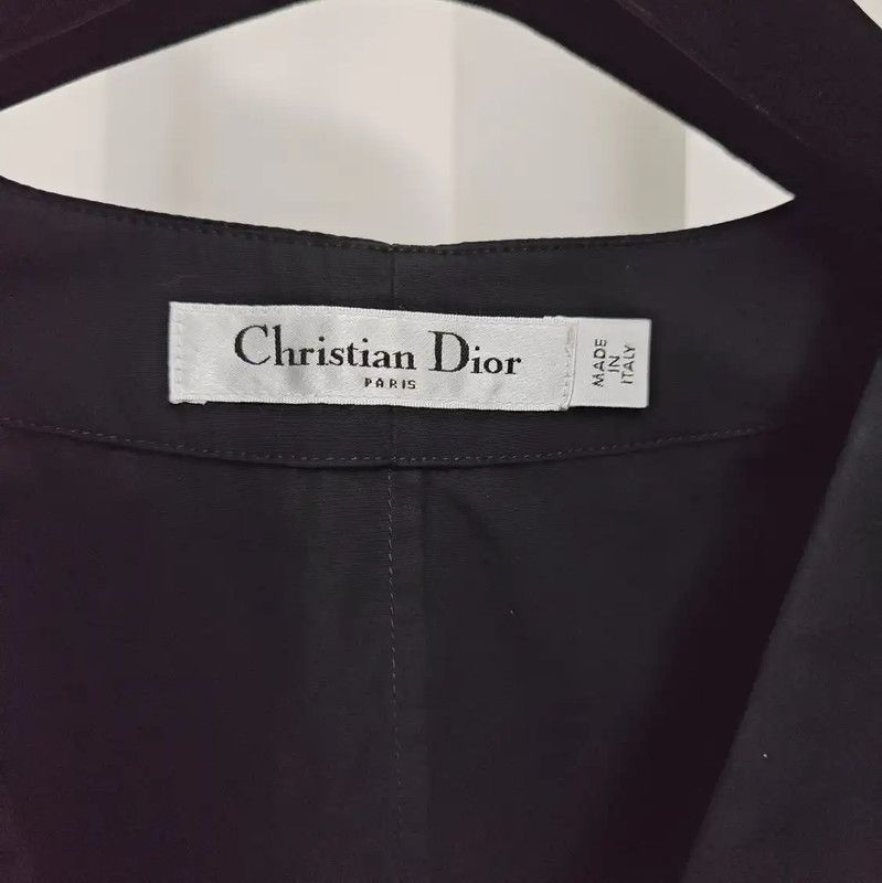 Dior Dior Spring Fall Black Cotton Short Sleeve Shirt 0089 Size S / US 4 / IT 40 - 7 Thumbnail
