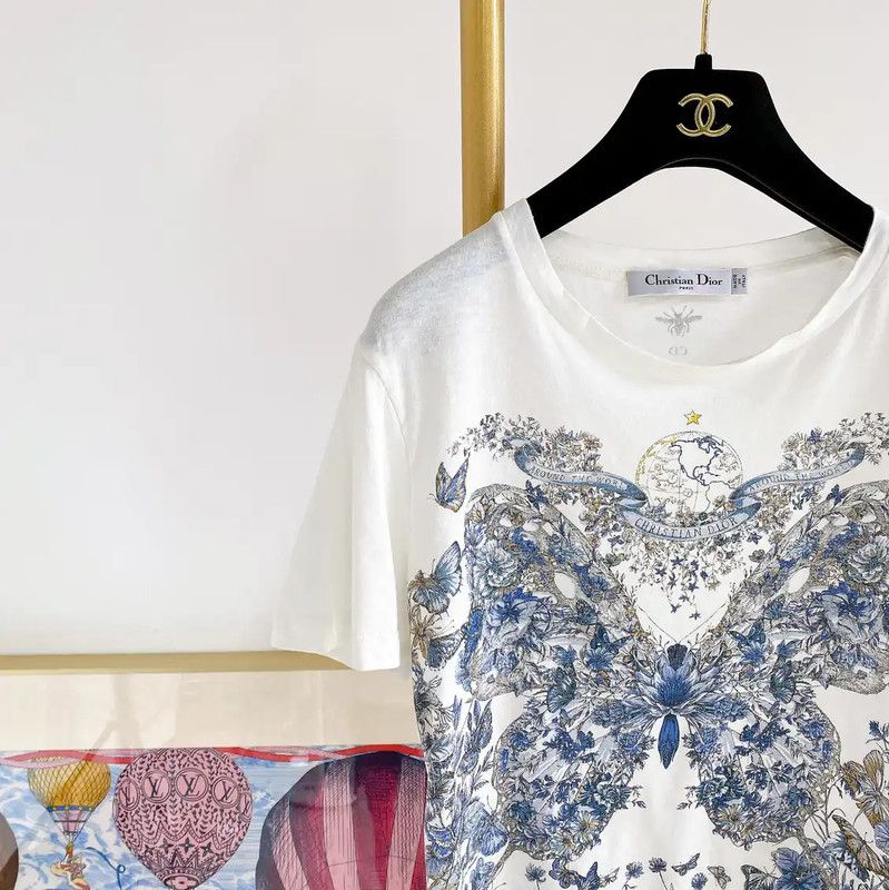Dior Dior Floral Print Summer T-Shirt for Women 0089 Size XS / US 0-2 / IT 36-38 - 3 Thumbnail