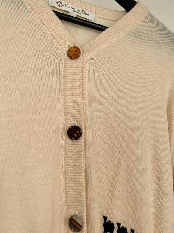 Dior Dior Cream Cardigan for Women 0089 Size M / US 6-8 / IT 42-44 - 9 Thumbnail