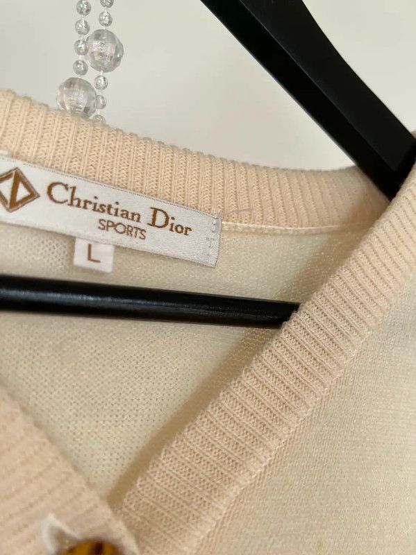 Dior Dior Cream Cardigan for Women 0089 Size M / US 6-8 / IT 42-44 - 3 Thumbnail