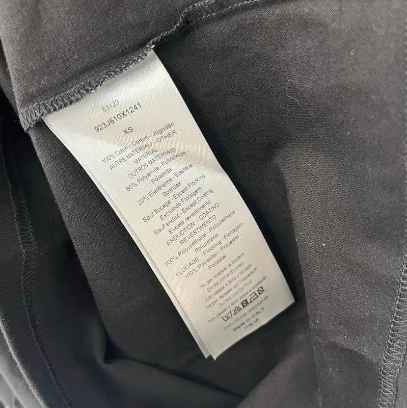 Dior Dior Black Cotton Short Sleeve T-Shirt 0089 Size XS / US 0-2 / IT 36-38 - 5 Thumbnail