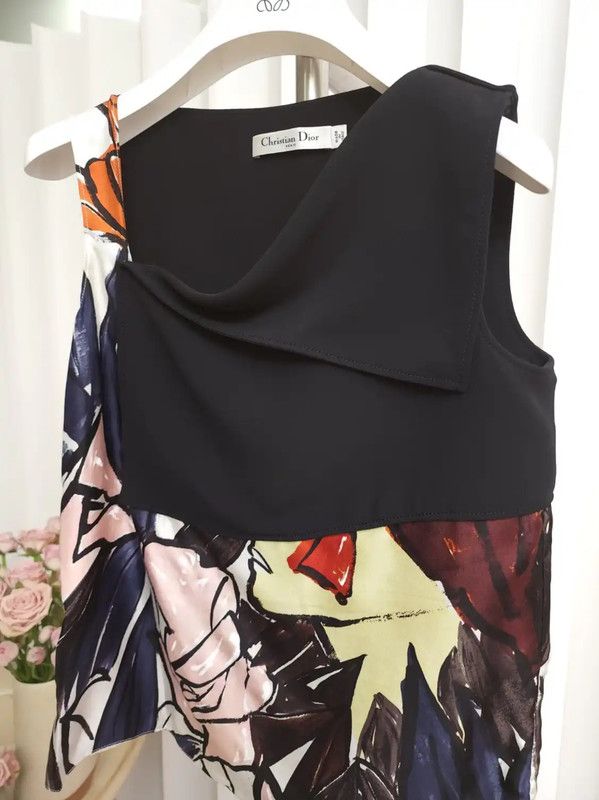 Dior Dior Multicolor Silk Short Sleeve Summer Shirt 0089 Size S / US 4 / IT 40 - 4 Thumbnail
