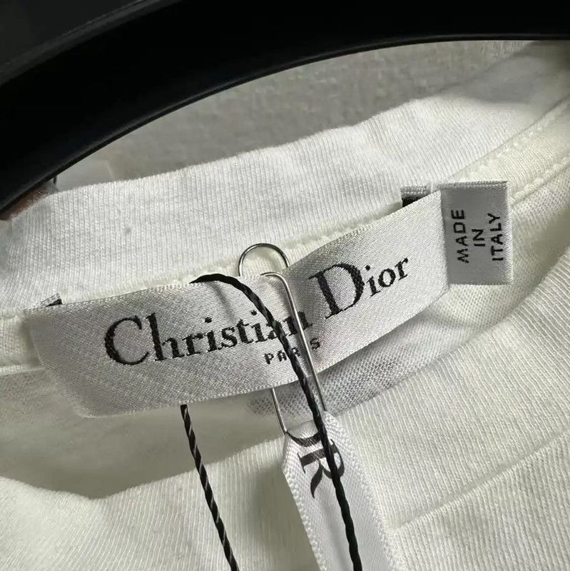 Dior Dior White Cotton Ladies T-Shirt with Graphic Design 0089 Size S / US 4 / IT 40 - 4 Thumbnail