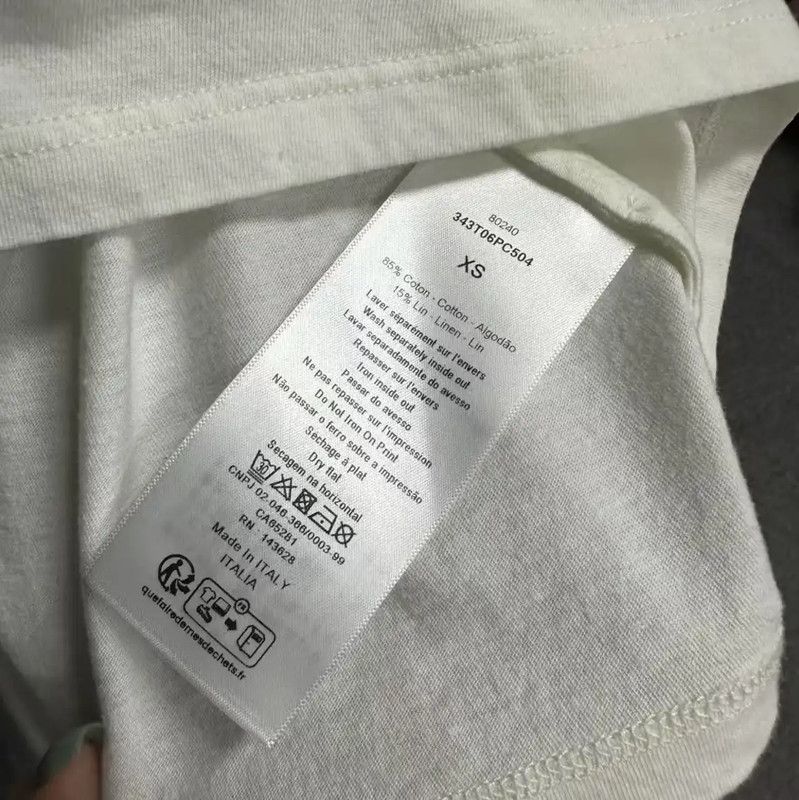 Dior Dior White Cotton Graphic T-Shirt for Women 0089 Size XS / US 0-2 / IT 36-38 - 5 Thumbnail