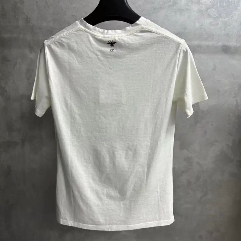 Dior Dior White Cotton Graphic T-Shirt for Women 0089 Size XS / US 0-2 / IT 36-38 - 2 Thumbnail