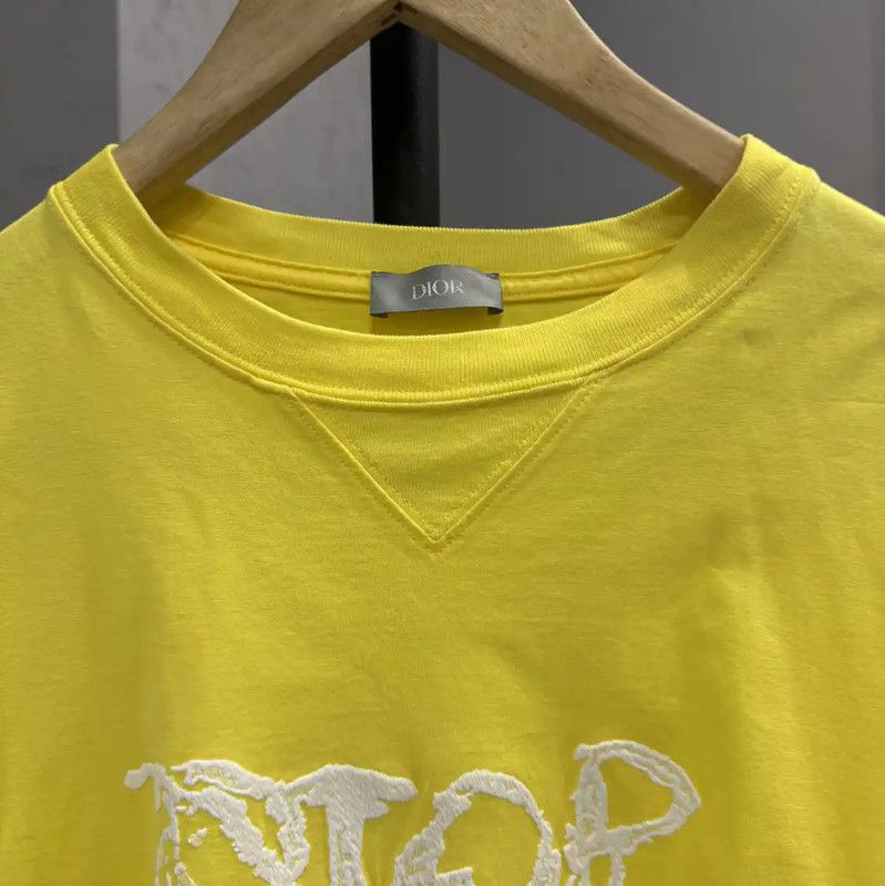 Dior Dior Yellow Cotton T-Shirt for Women 0089 Size M / US 6-8 / IT 42-44 - 4 Thumbnail