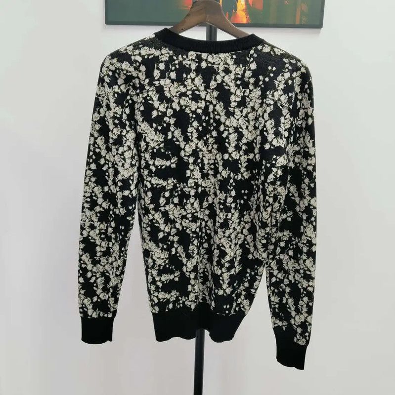 Dior Dior Floral Patterned Black Knit Pullover Sweater 0089 Size S / US 4 / IT 40 - 2 Thumbnail
