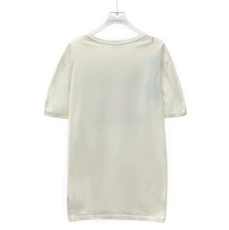 Dior Dior Beige Cotton Oversized Women's T-Shirt 0089 Size XL / US 12-14 / IT 48-50 - 2 Thumbnail