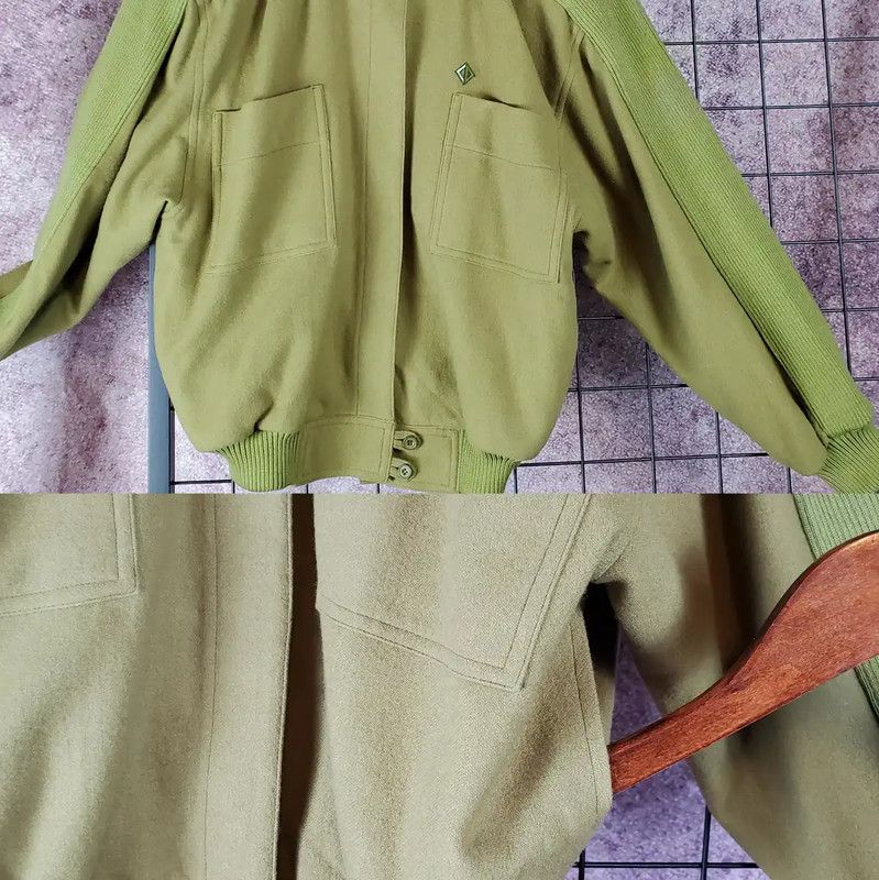 Dior Dior Green Wool Embroidered Logo Jacket 0089 Size S / US 4 / IT 40 - 4 Thumbnail