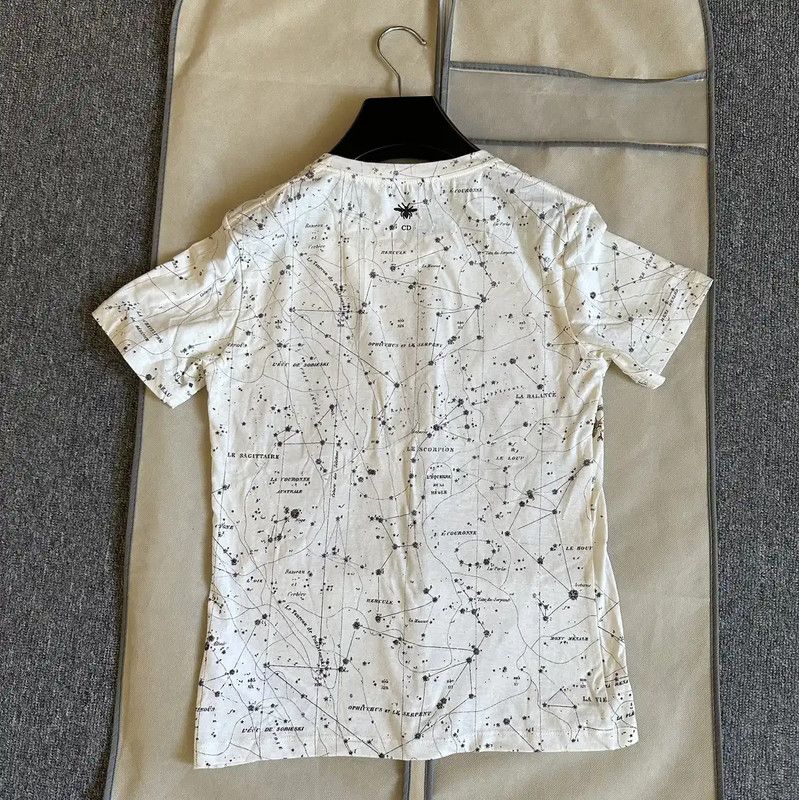 Dior Dior Summer White Cotton Graphic T-Shirt 0089 Size XS / US 0-2 / IT 36-38 - 5 Thumbnail