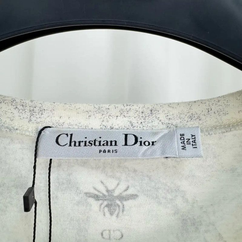 Dior Dior Summer White Cotton Graphic Tee 0089 Size XS / US 0-2 / IT 36-38 - 5 Thumbnail