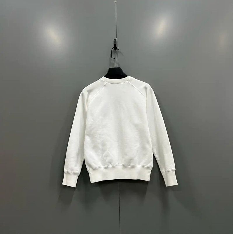 Dior Dior White Cotton Long Sleeve Cropped Sweatshirt 0089 Size XS / US 0-2 / IT 36-38 - 4 Thumbnail