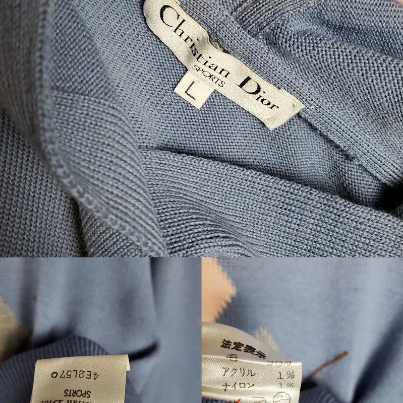 Dior Dior Blue Wool Blend Logo Pullover Sweater 0089 Size L / US 10 / IT 46 - 8 Thumbnail