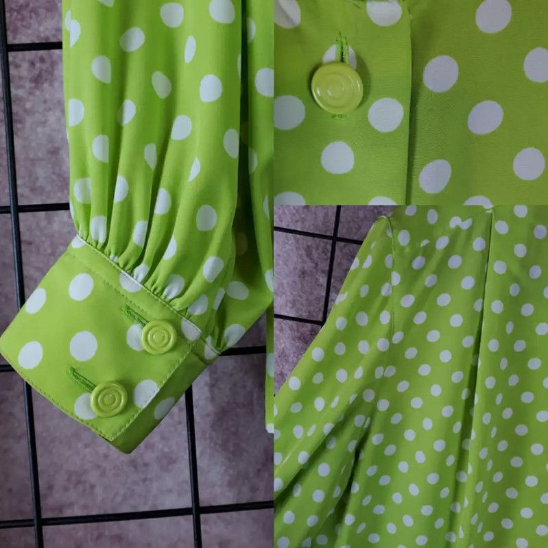 Dior Dior Green Polka Dot Long Sleeve Shirt 0089 Size M / US 6-8 / IT 42-44 - 10 Thumbnail