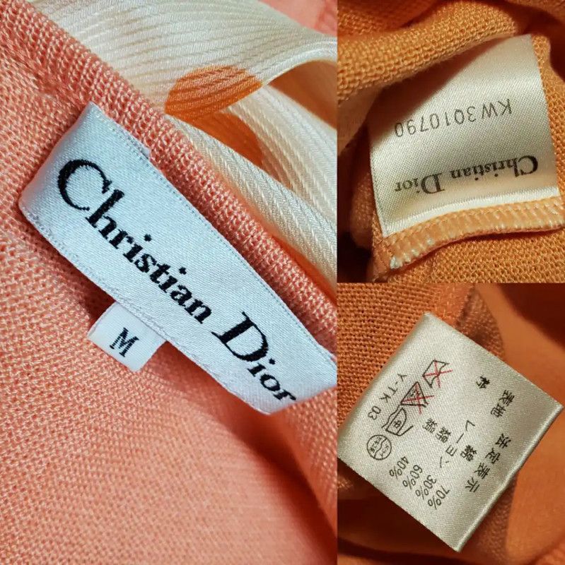 Dior Dior Summer Orange Polka Dot Blouse 0089 Size M / US 6-8 / IT 42-44 - 8 Thumbnail