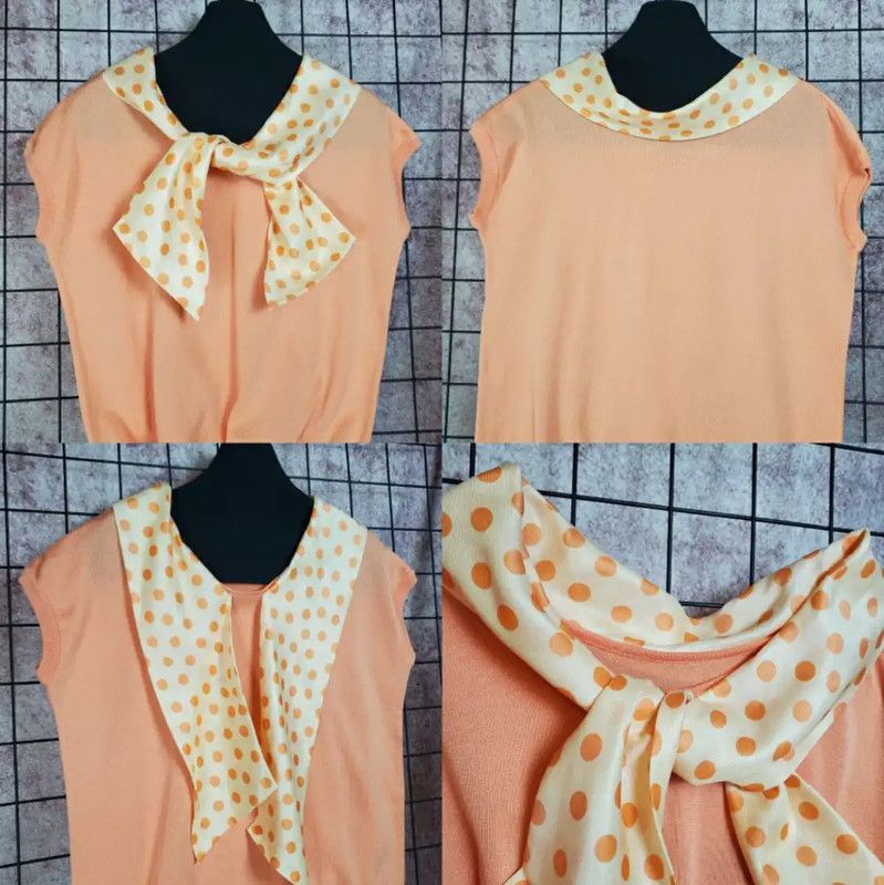 Dior Dior Summer Orange Polka Dot Blouse 0089 Size M / US 6-8 / IT 42-44 - 3 Thumbnail