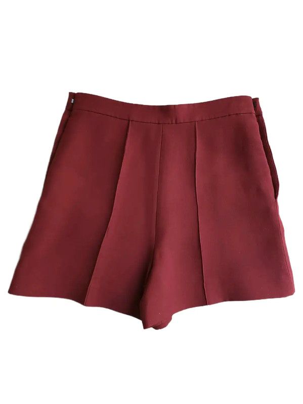 Dior Dior Women’s Wine Red Wool Shorts 0089 Size 26" / US 2 / IT 38 - 9 Thumbnail