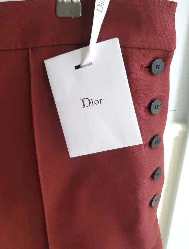 Dior Dior Women’s Wine Red Wool Shorts 0089 Size 26" / US 2 / IT 38 - 5 Thumbnail