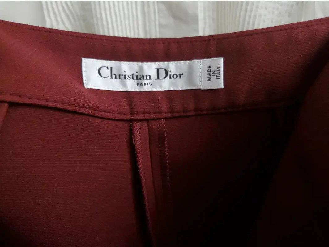 Dior Dior Women’s Wine Red Wool Shorts 0089 Size 26" / US 2 / IT 38 - 7 Thumbnail
