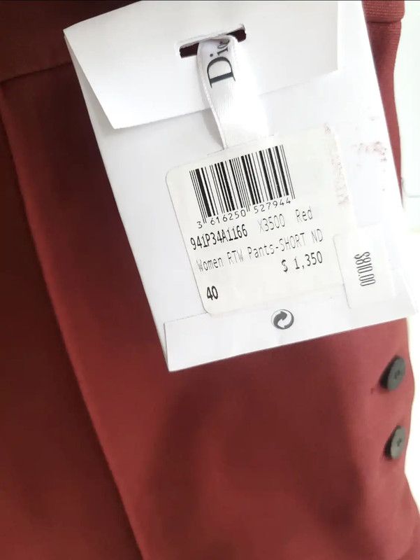 Dior Dior Women’s Wine Red Wool Shorts 0089 Size 26" / US 2 / IT 38 - 4 Thumbnail