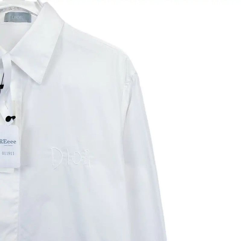Dior Dior Women's Long Sleeve White Shirt 0089 Size S / US 4 / IT 40 - 3 Thumbnail