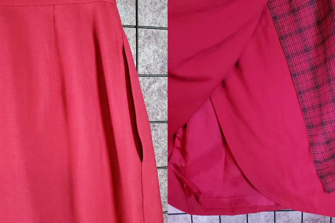 Dior Dior Irregular Red Wool Mini Skirt 0089 Size 23" - 8 Thumbnail
