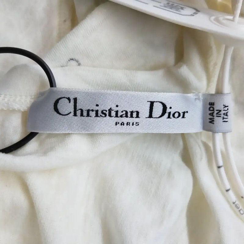 Dior Dior Summer White Linen Blend Women's T-Shirt 0089 Size M / US 6-8 / IT 42-44 - 8 Thumbnail