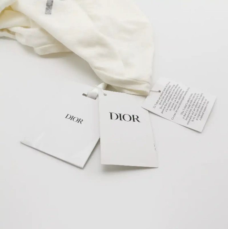 Dior Dior Summer White Linen Blend Women's T-Shirt 0089 Size M / US 6-8 / IT 42-44 - 7 Thumbnail