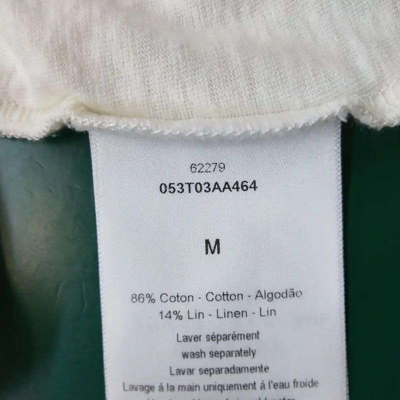 Dior Dior Summer White Linen Blend Women's T-Shirt 0089 Size M / US 6-8 / IT 42-44 - 9 Thumbnail