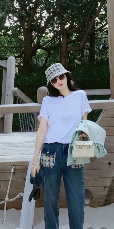 Dior Dior Summer White Linen Blend Women's T-Shirt 0089 Size M / US 6-8 / IT 42-44 - 2 Thumbnail