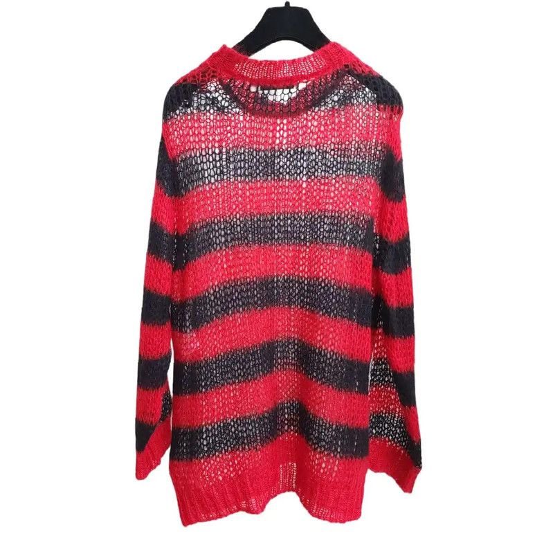 Dior Dior Black Striped Wool Long Sleeve Sweater 0089 Size ONE SIZE - 2 Thumbnail