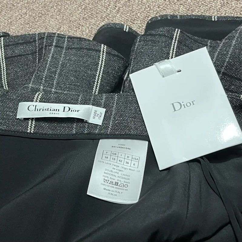 Dior Dior Pleated Wool Skirt in Dark Gray 0089 Size 26" / US 2 / IT 38 - 5 Thumbnail
